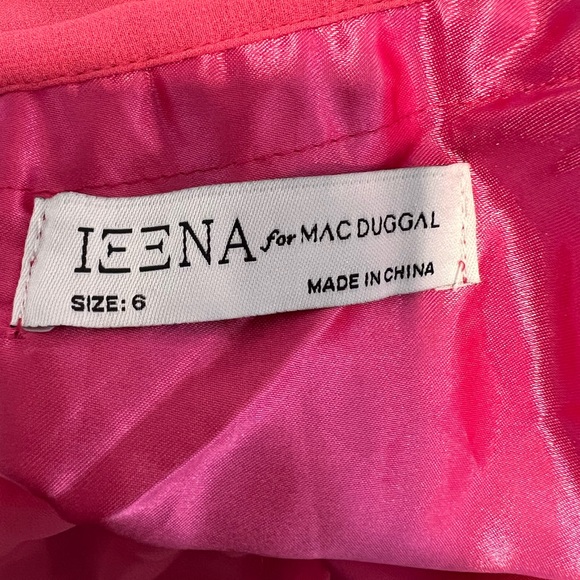 NWT Ieena For Mac Duggal Tiered Ruffle Pleated High Neck Evening Gown S Small - Picture 9 of 9